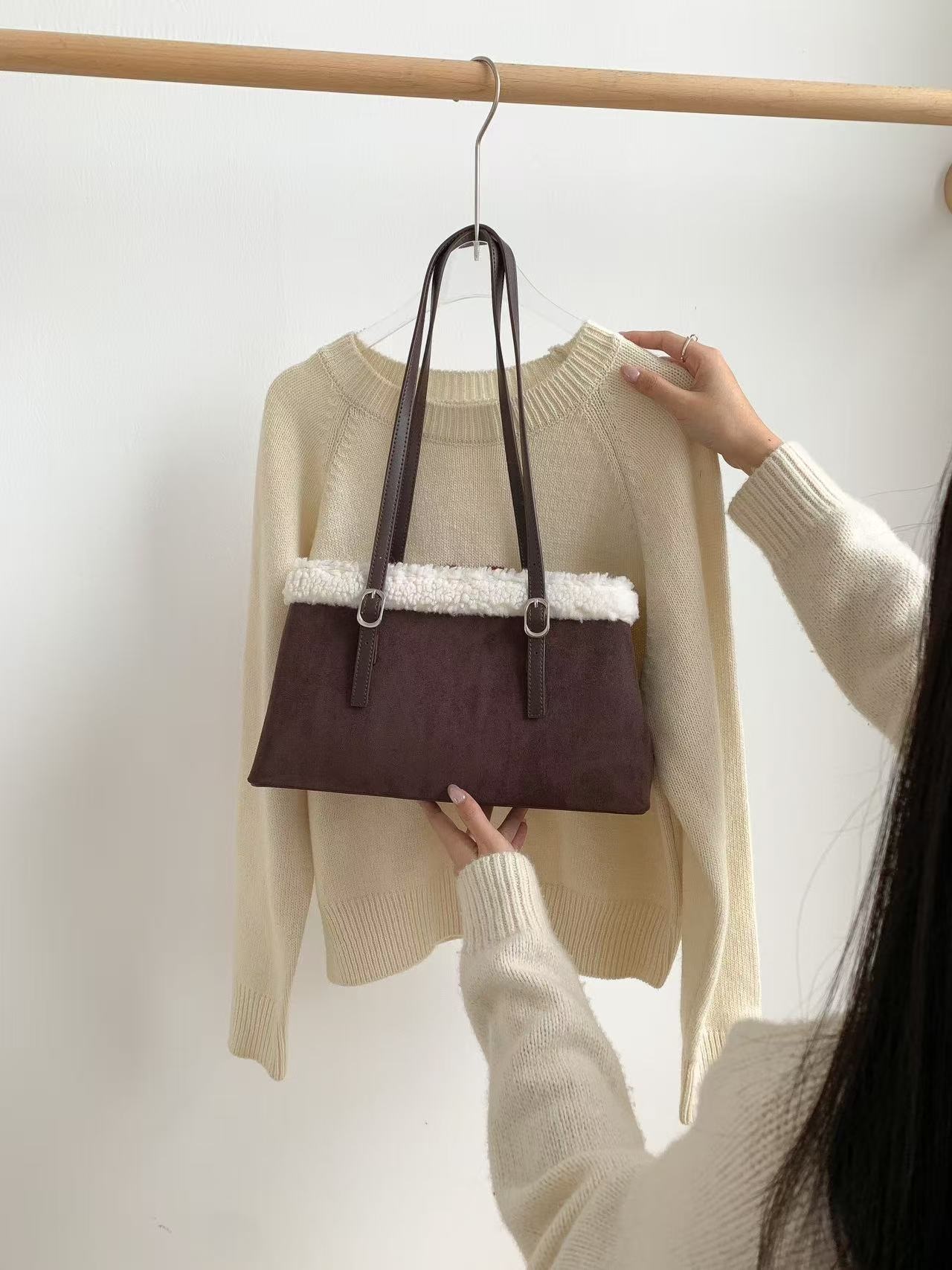 スエード調エコファートートバッグショルダーバッグ | 詳細画像6