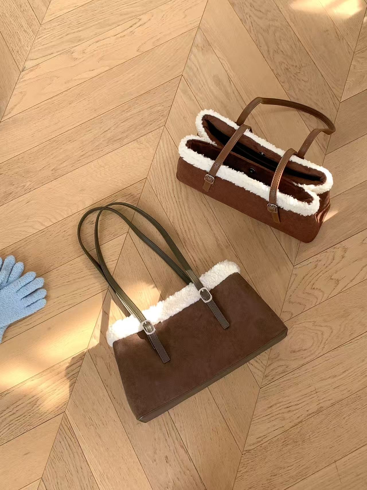 スエード調エコファートートバッグショルダーバッグ | 詳細画像11