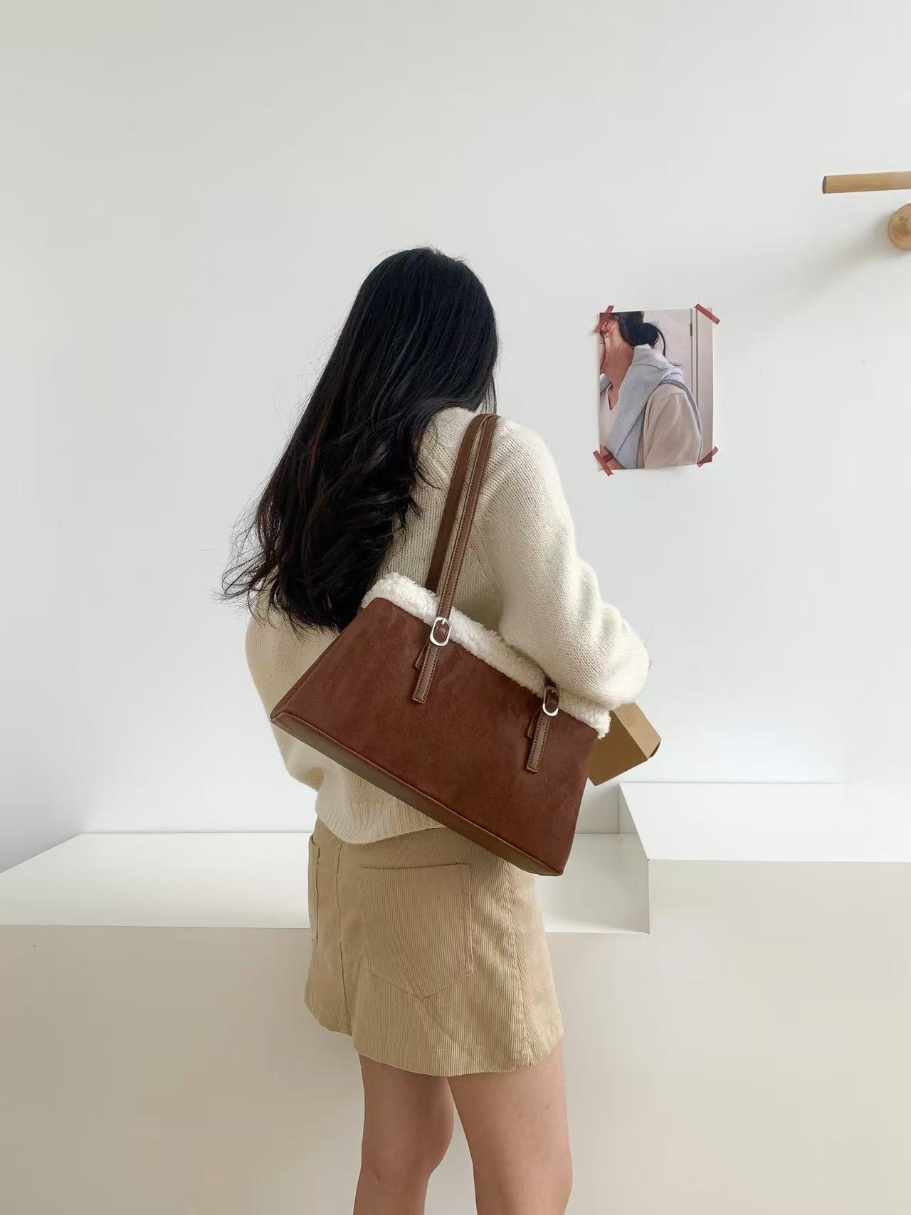 スエード調エコファートートバッグショルダーバッグ | 詳細画像20