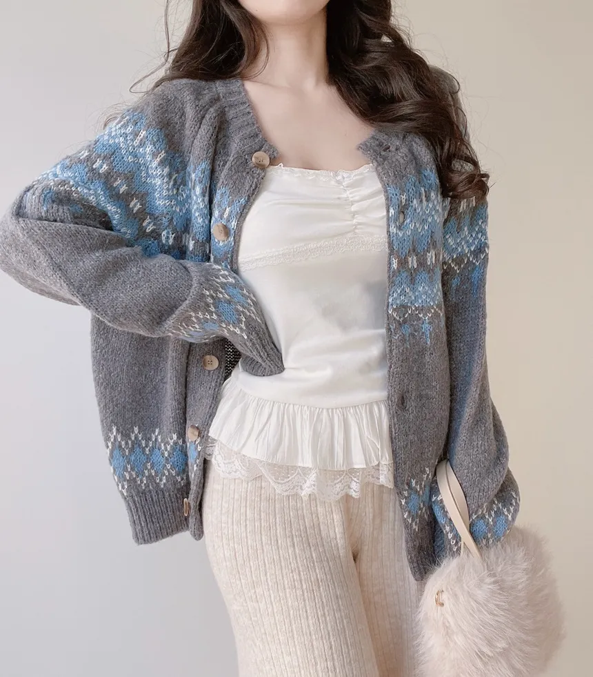 リボンフリルレイヤード風レースカーディガンキャミソール | mirangmirang | 詳細画像17