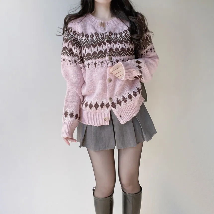 メッシュリブスクエアネック長袖カラーニット | mirangmirang | 詳細画像22