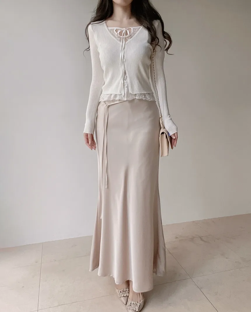 バックゴムロングフレアマーメイドカラースカート | mirangmirang | 詳細画像14