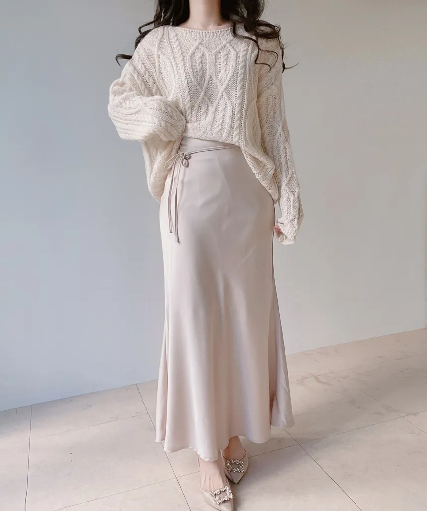 バックゴムロングフレアマーメイドカラースカート | mirangmirang | 詳細画像16