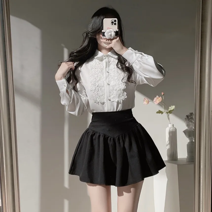 ミニフレアシャーリングAラインスカート | mirangmirang | 詳細画像5