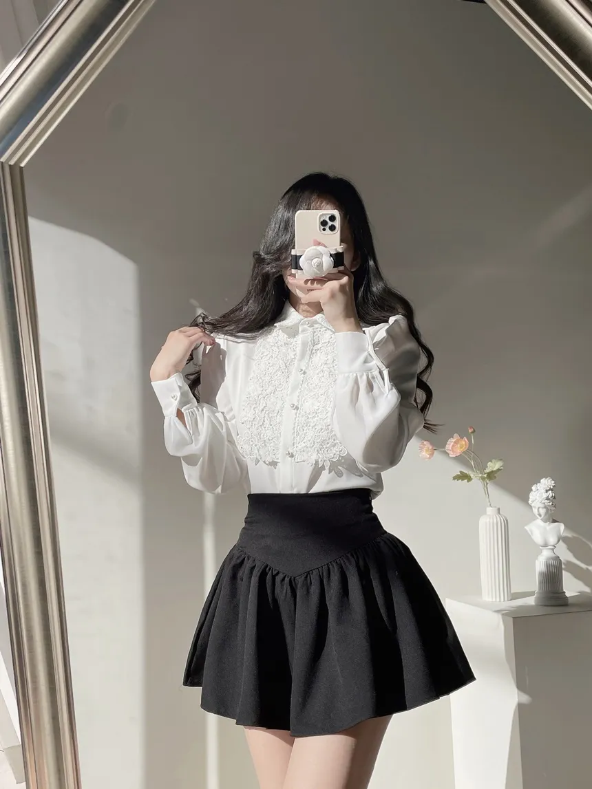 ミニフレアシャーリングAラインスカート | mirangmirang | 詳細画像10