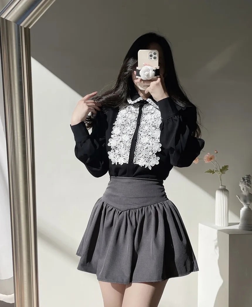 ミニフレアシャーリングAラインスカート | mirangmirang | 詳細画像20