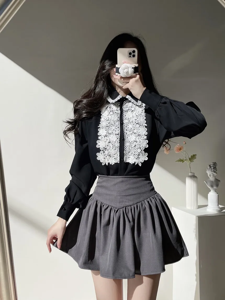 ミニフレアシャーリングAラインスカート | mirangmirang | 詳細画像25