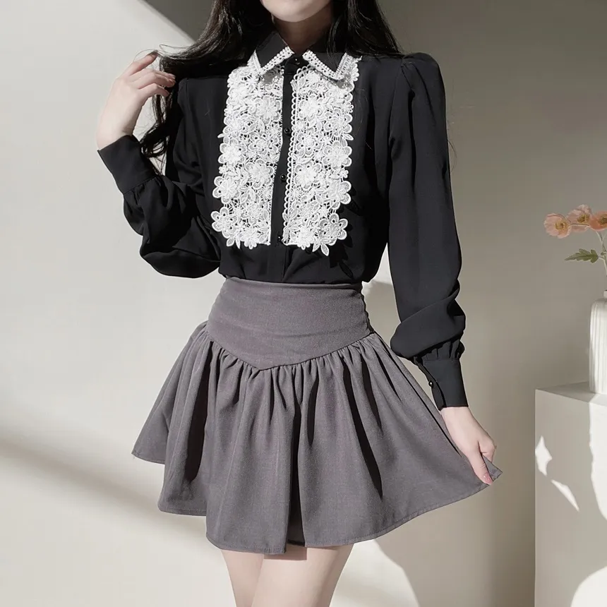 ミニフレアシャーリングAラインスカート | mirangmirang | 詳細画像27