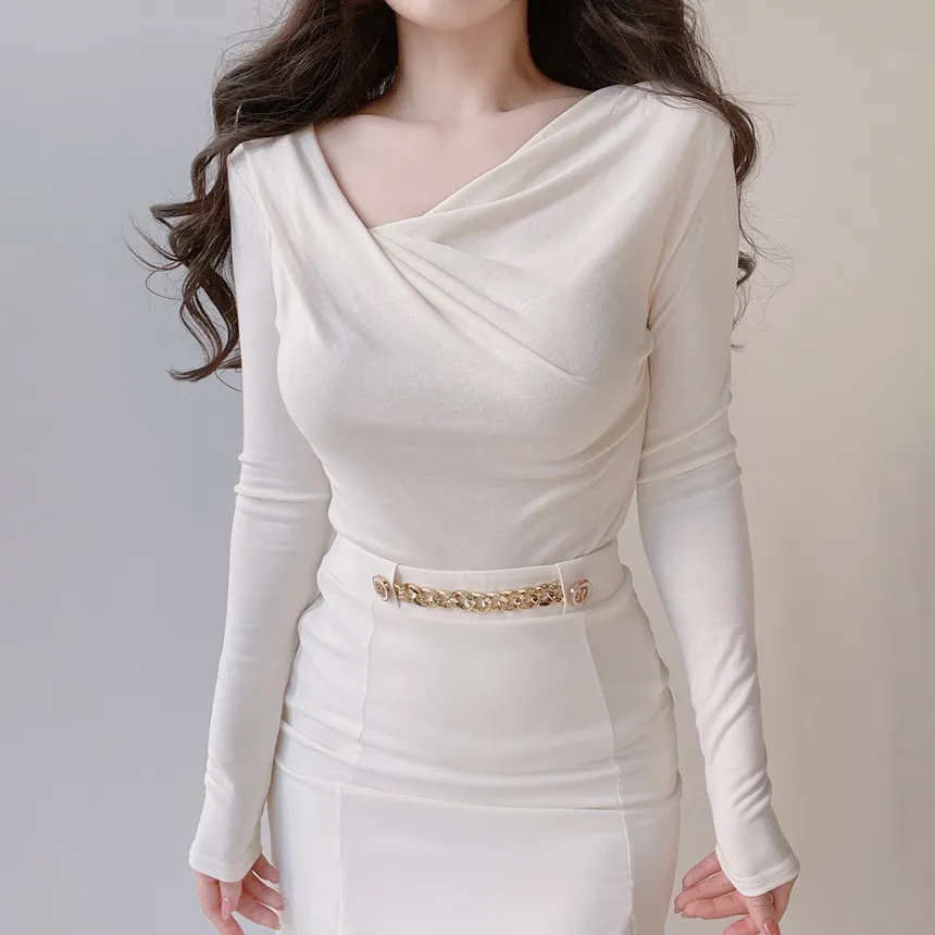 ロングスリットゴールドボタンスカート | mirangmirang | 詳細画像14