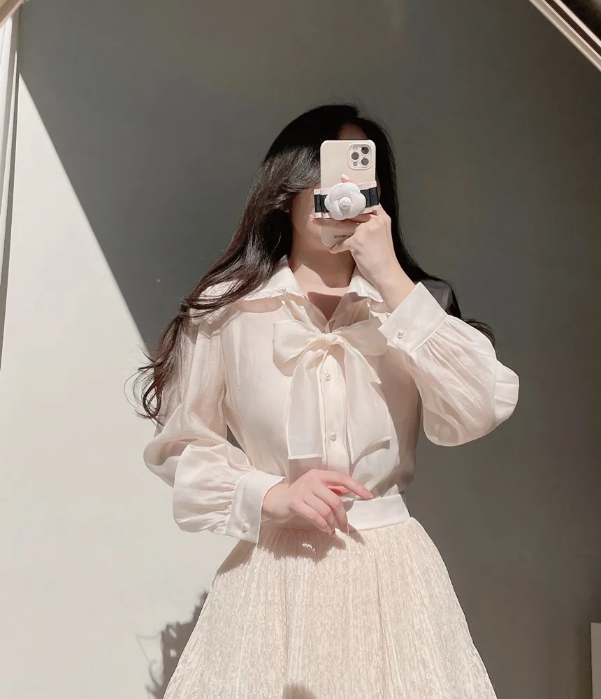 ウエストゴムフレアプリーツミニAラインレーススカート | mirangmirang | 詳細画像18