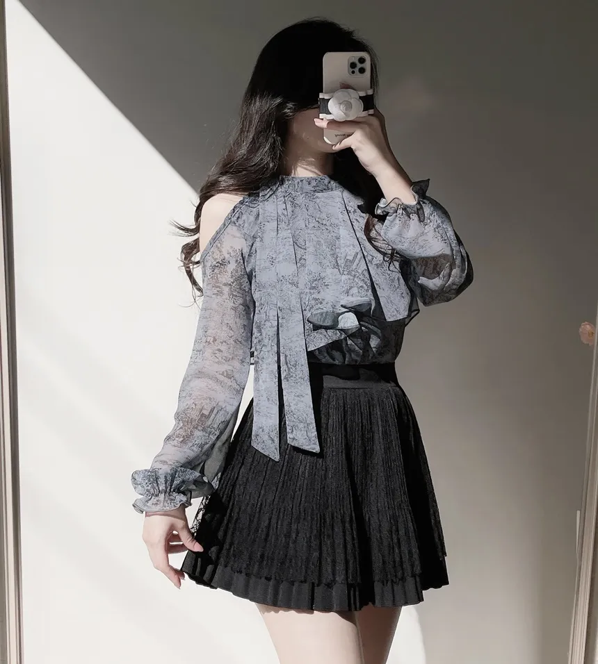 ウエストゴムフレアプリーツミニAラインレーススカート | mirangmirang | 詳細画像39