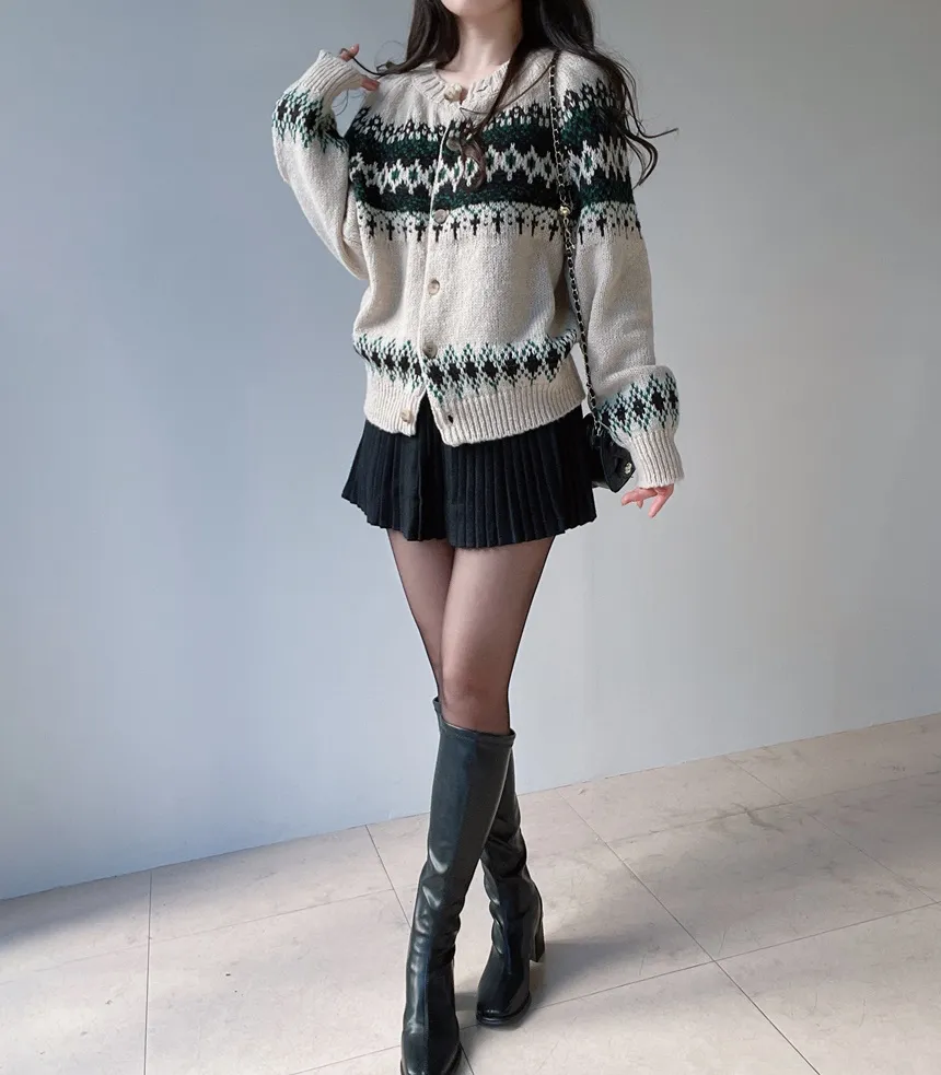 メルトンタッチミニAラインプリーツサイドジップカラーチェックスカート | mirangmirang | 詳細画像36