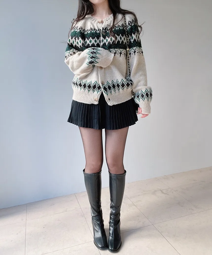 メルトンタッチミニAラインプリーツサイドジップカラーチェックスカート | mirangmirang | 詳細画像37