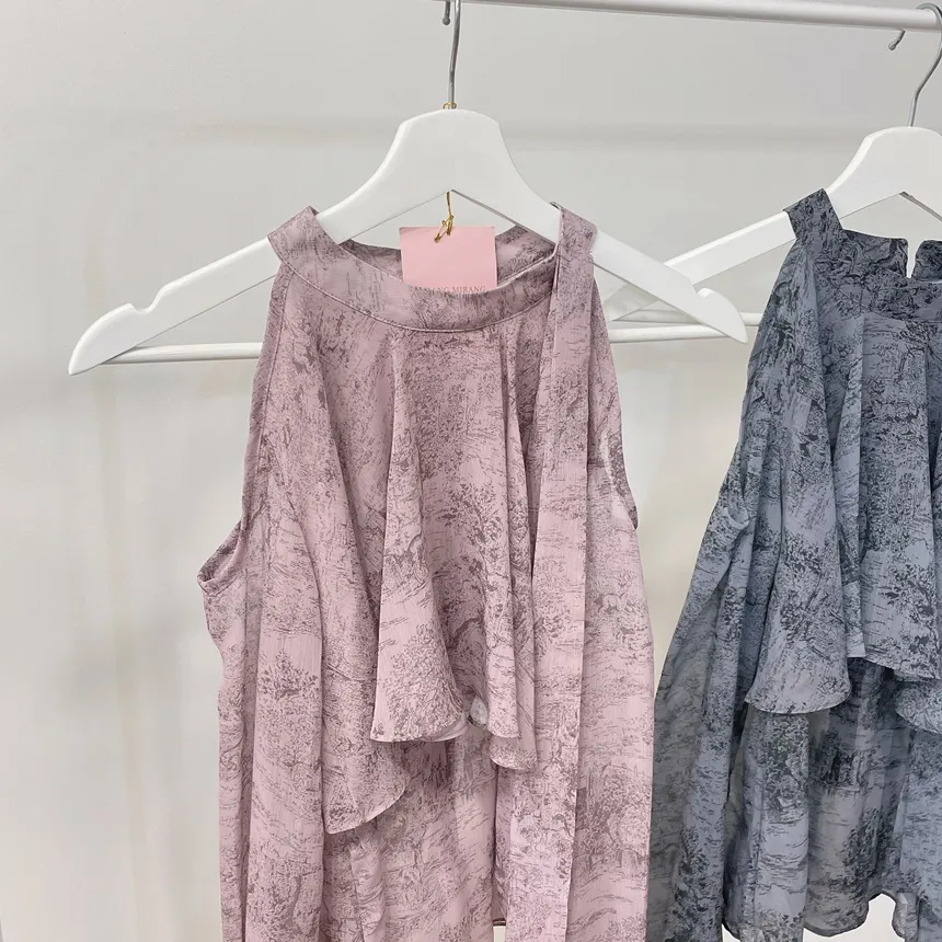 ホルターネックオフショルダーボウタイカラーブラウス | mirangmirang | 詳細画像20