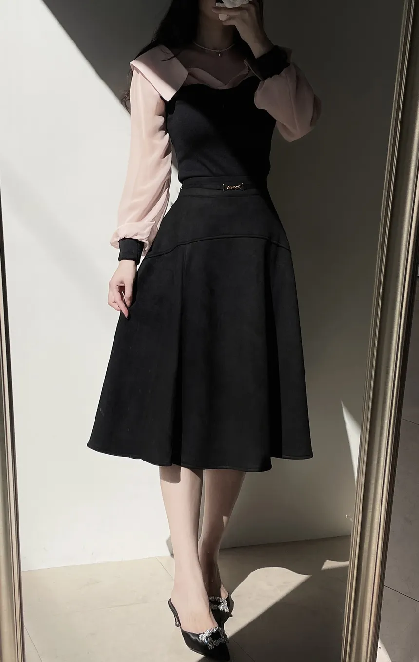 カラーオフショルダー配色カラーブラウス | mirangmirang | 詳細画像8