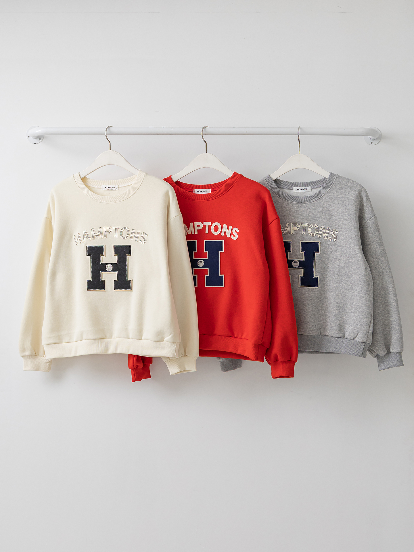 起毛裏地ラウンドネックルーズ長袖ロゴスウェット | 詳細画像3