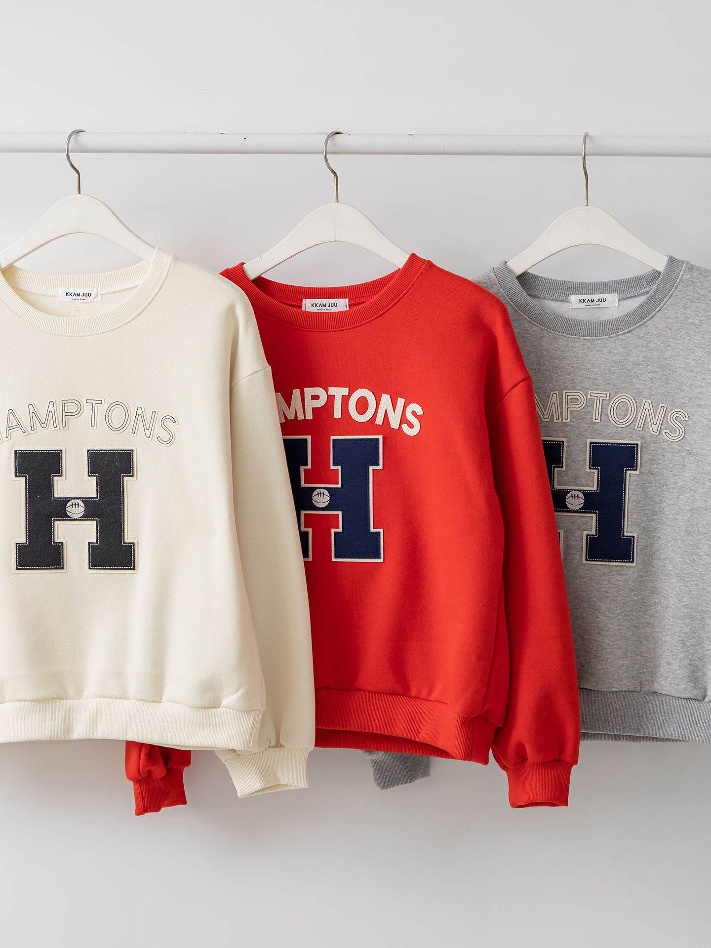 起毛裏地ラウンドネックルーズ長袖ロゴスウェット | 詳細画像2