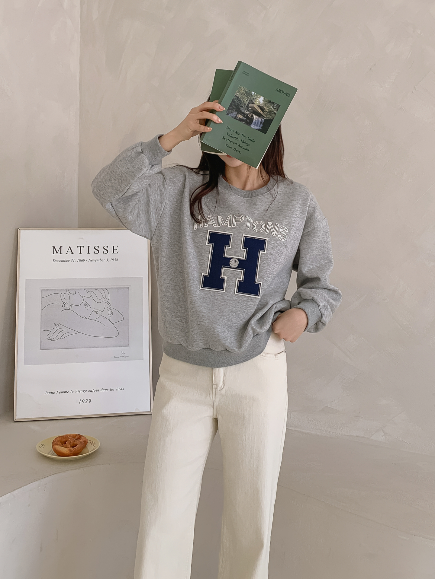 起毛裏地ラウンドネックルーズ長袖ロゴスウェット | 詳細画像18