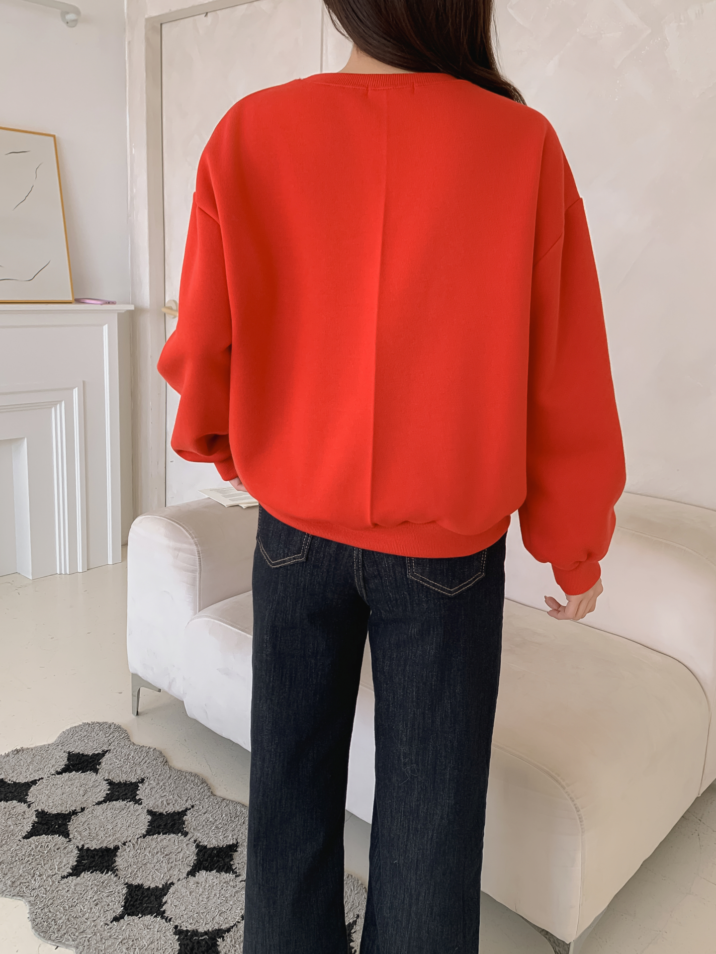 起毛裏地ラウンドネックルーズ長袖ロゴスウェット | 詳細画像23