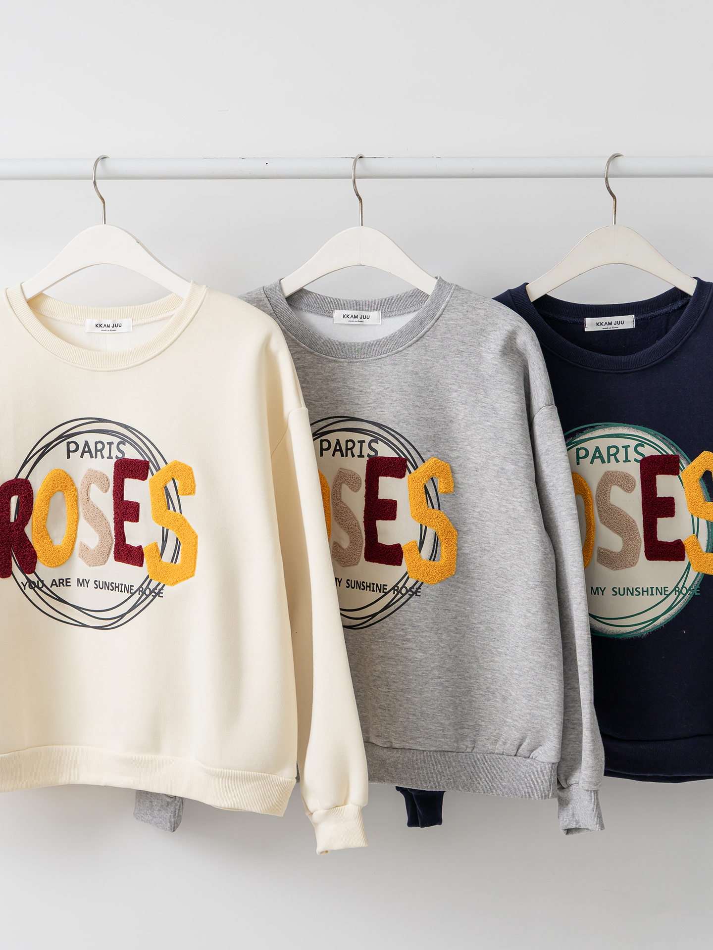 ブークレラウンドネックルーズ長袖スウェット | 詳細画像3