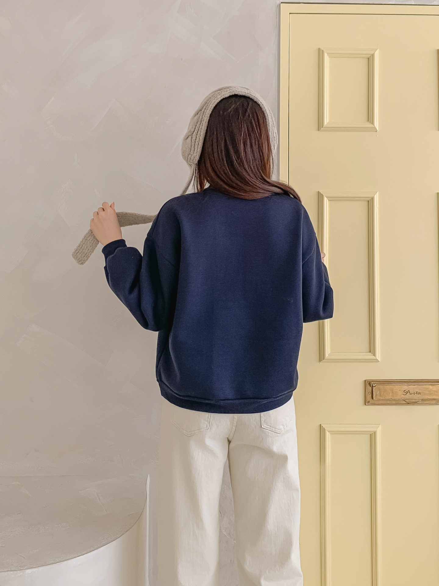 ブークレラウンドネックルーズ長袖スウェット | 詳細画像7