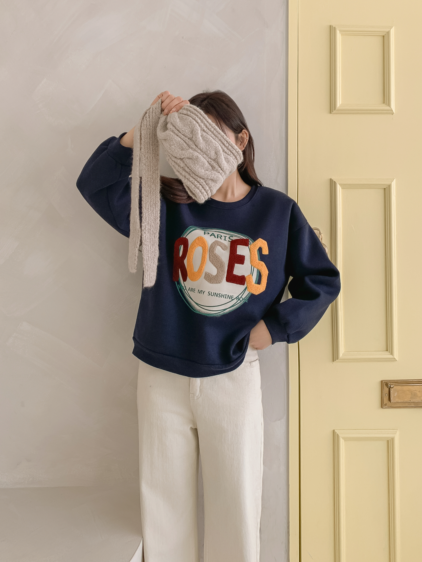 ブークレラウンドネックルーズ長袖スウェット | 詳細画像14