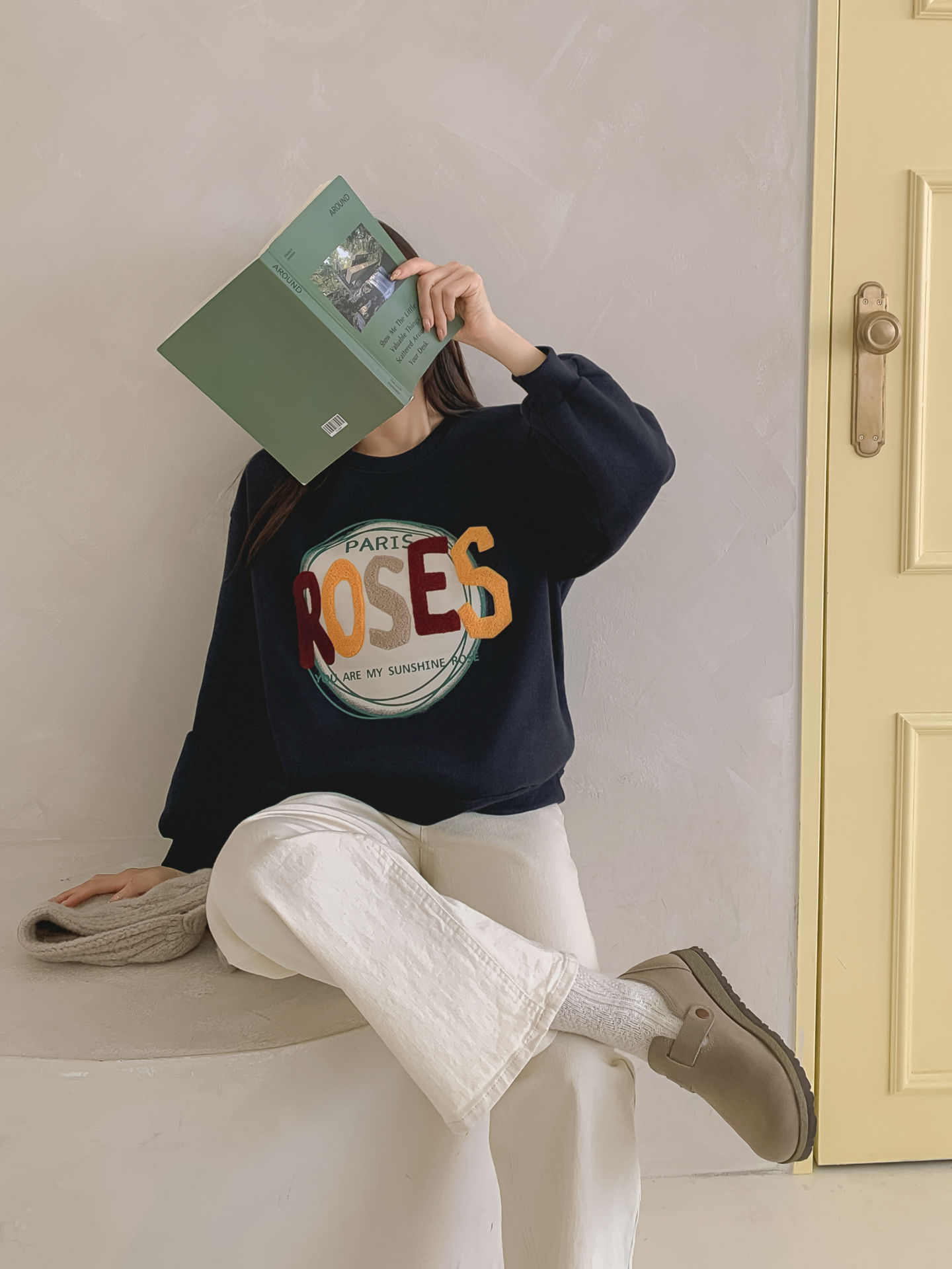 ブークレラウンドネックルーズ長袖スウェット | 詳細画像16