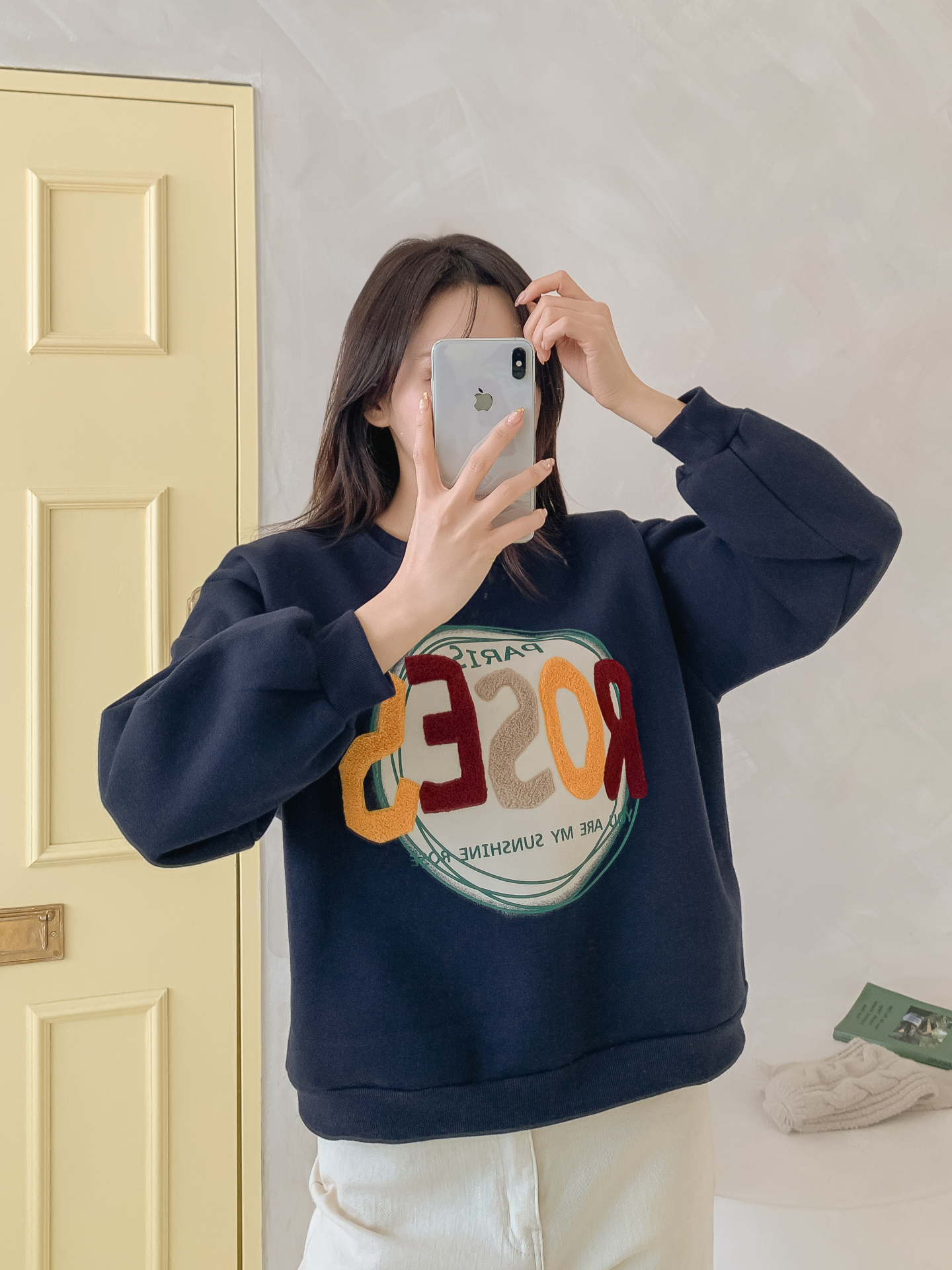 ブークレラウンドネックルーズ長袖スウェット | 詳細画像19