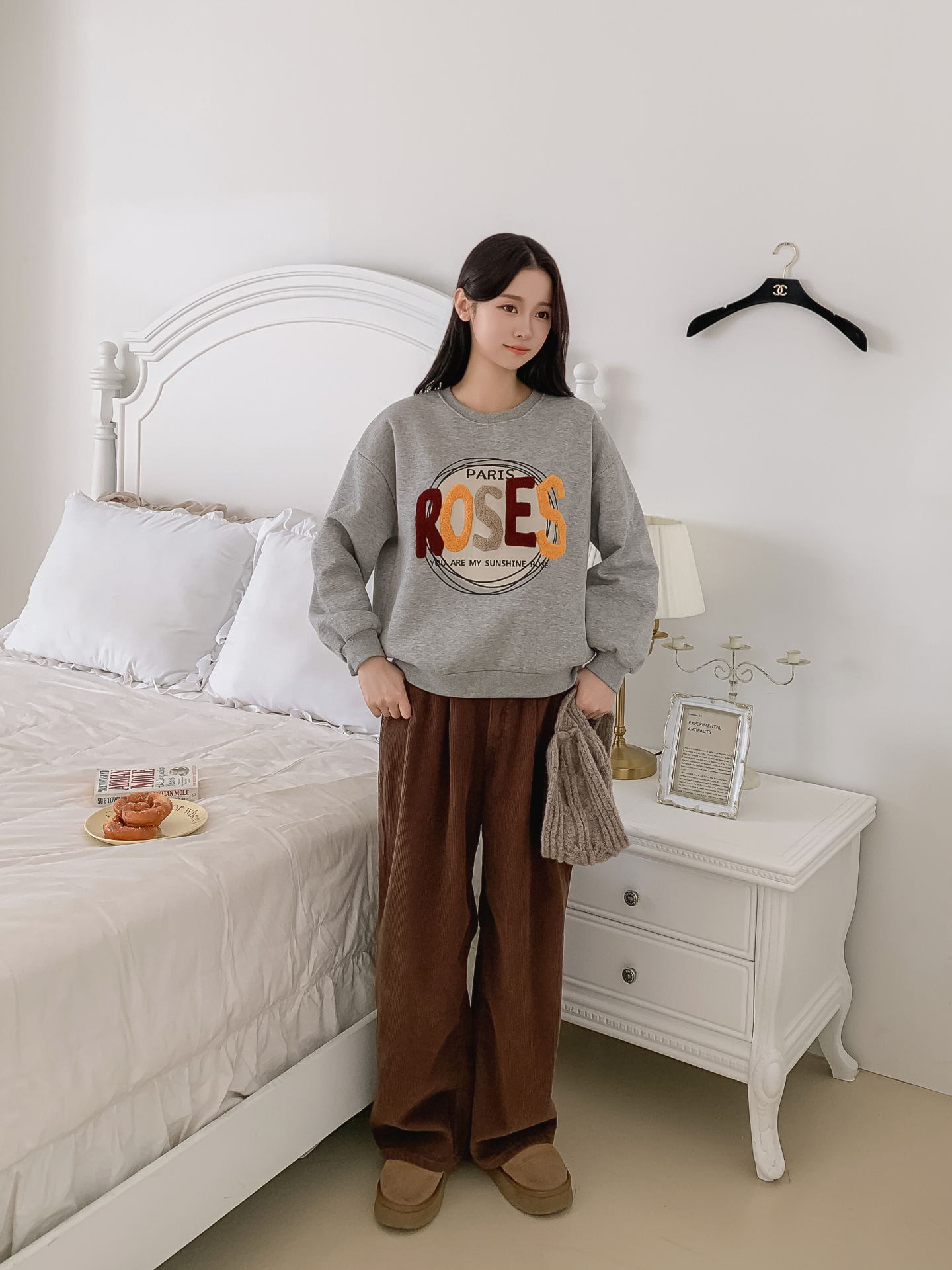 ブークレラウンドネックルーズ長袖スウェット | 詳細画像24