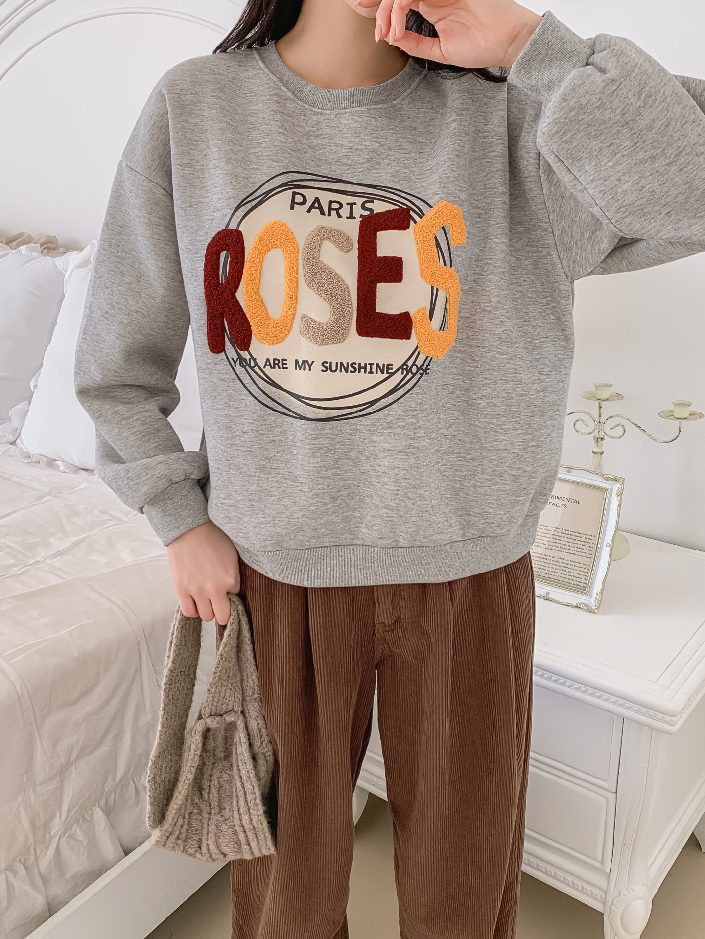 ブークレラウンドネックルーズ長袖スウェット | 詳細画像26