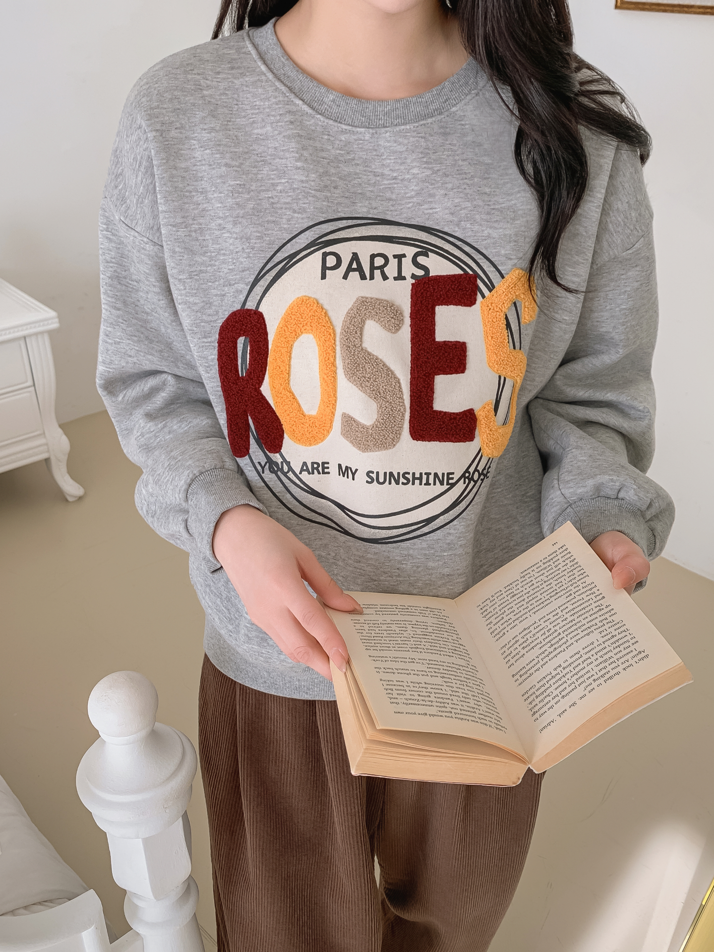 ブークレラウンドネックルーズ長袖スウェット | 詳細画像33