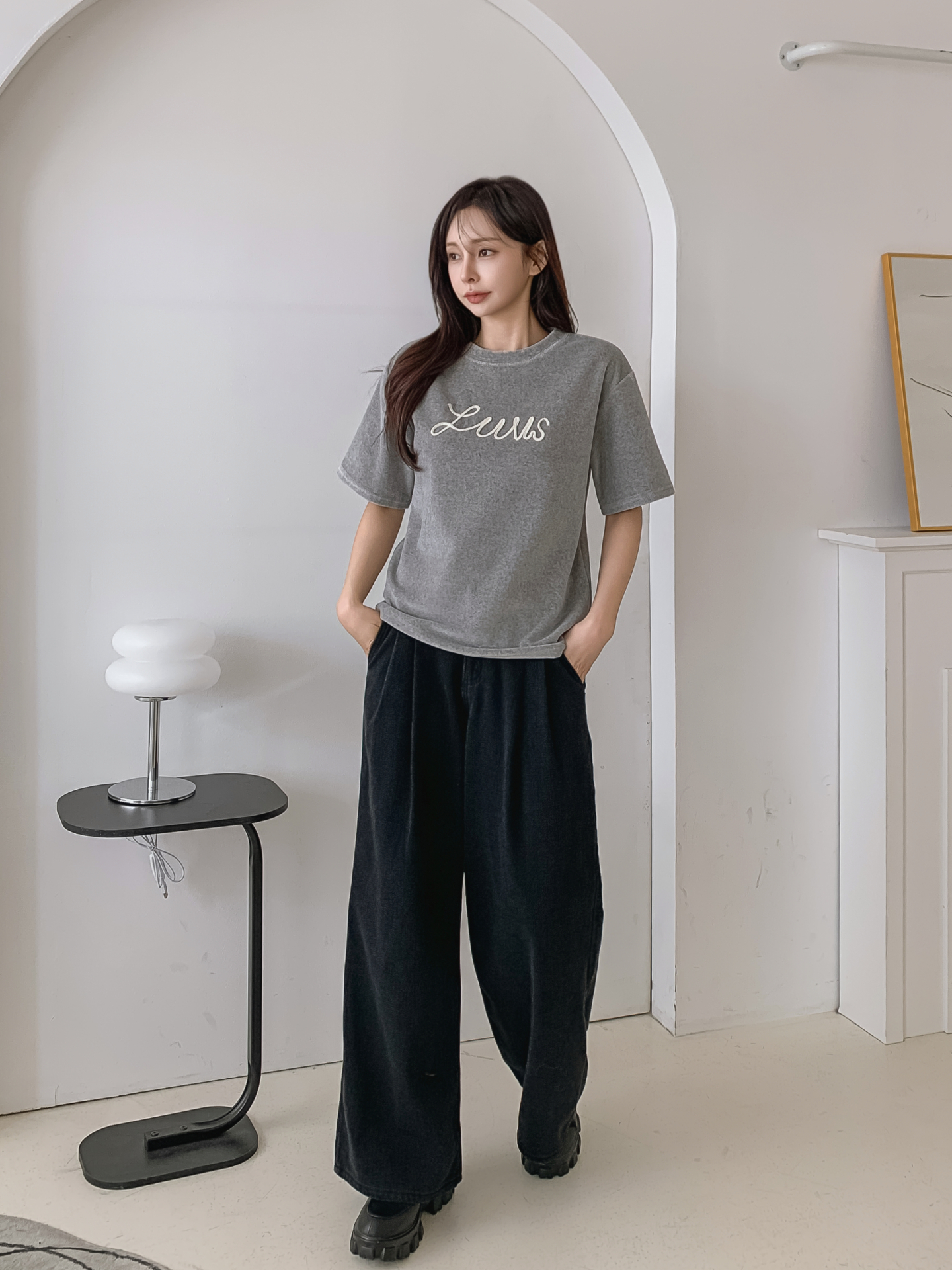 ラウンドネックパッチルーズ半袖Tシャツ | 詳細画像5