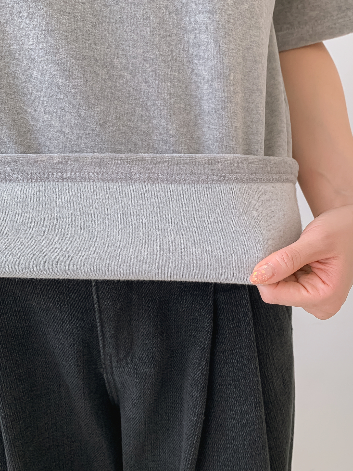 ラウンドネックパッチルーズ半袖Tシャツ | 詳細画像9