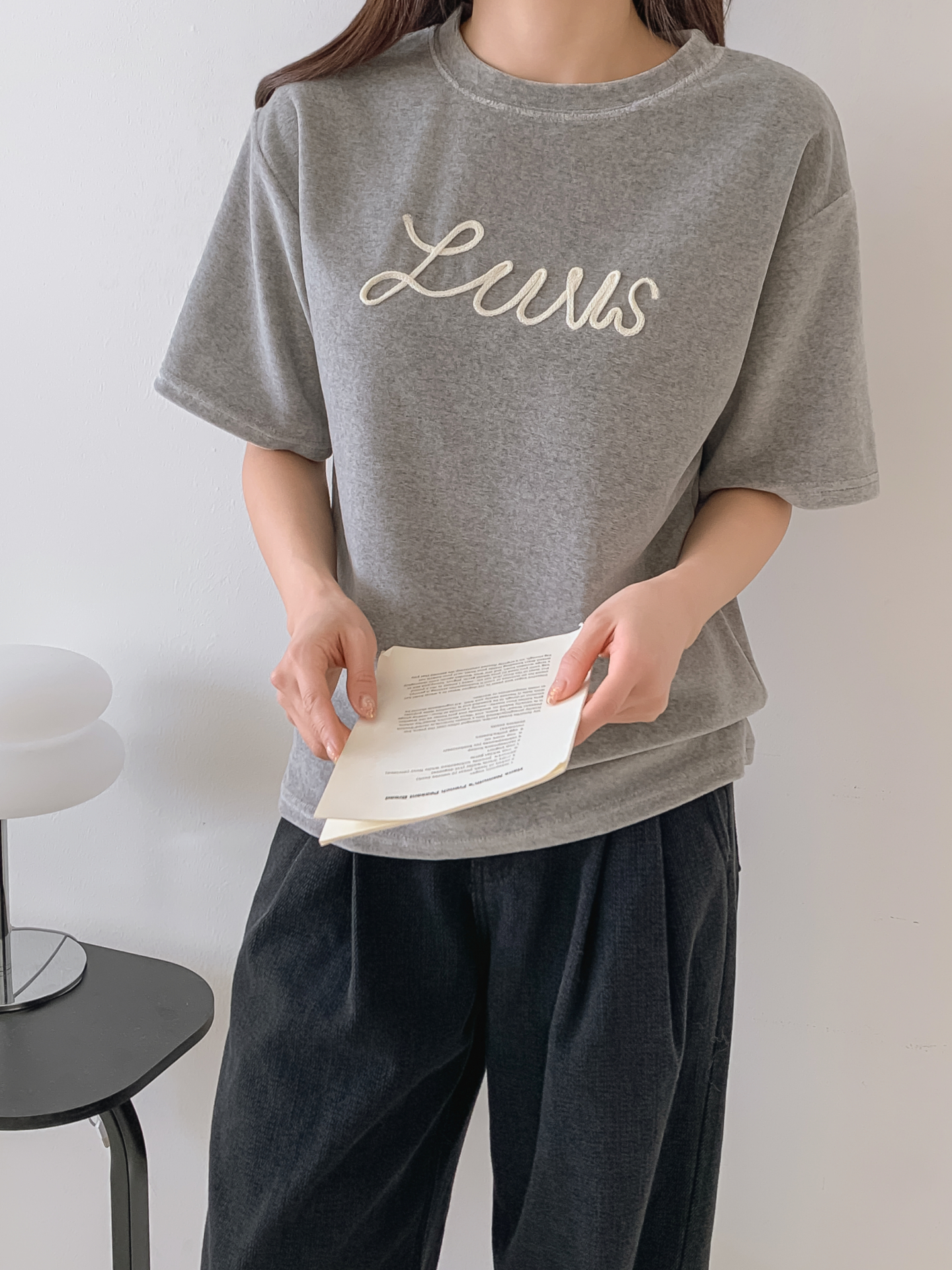 ラウンドネックパッチルーズ半袖Tシャツ | 詳細画像14