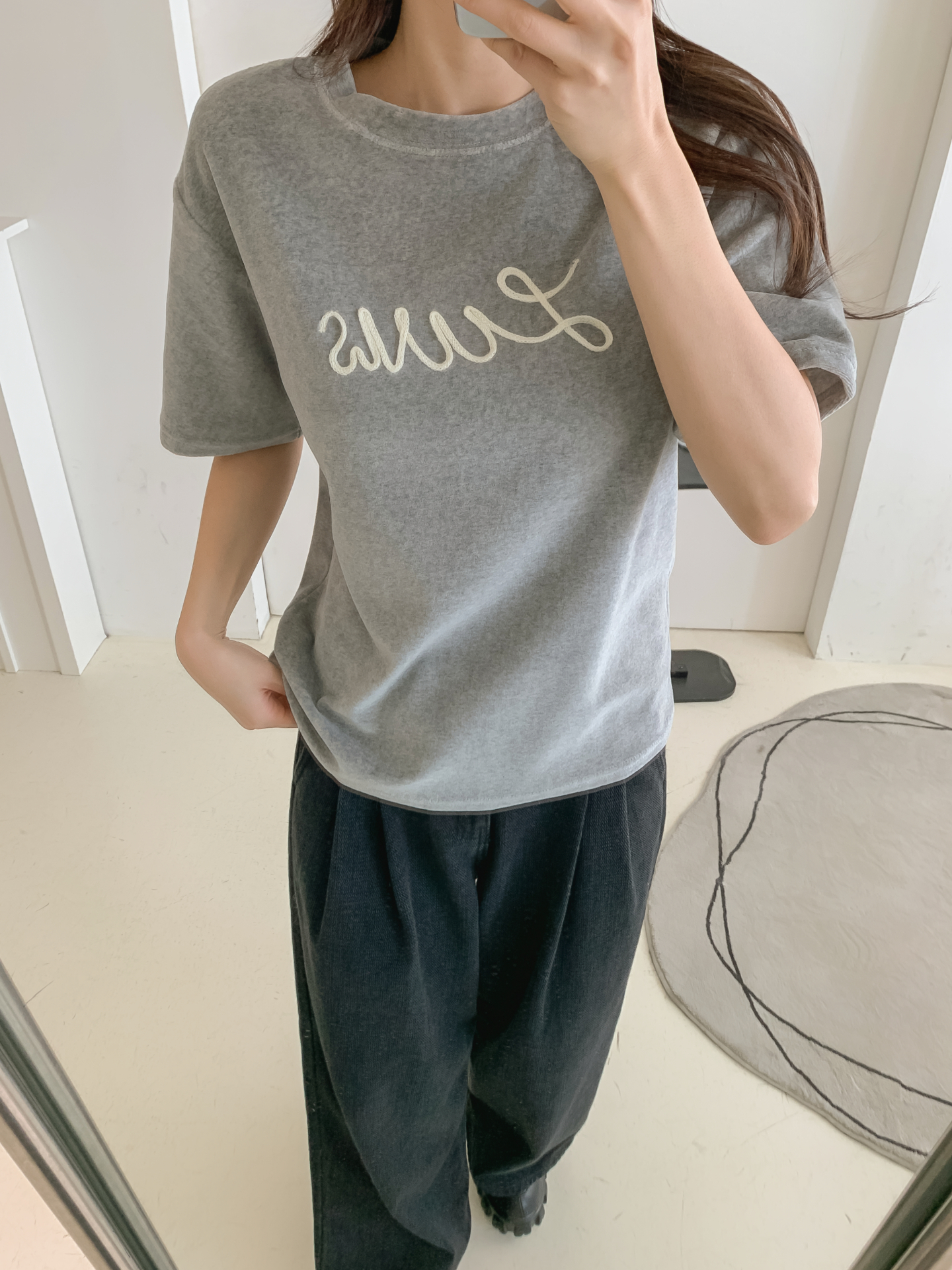 ラウンドネックパッチルーズ半袖Tシャツ | 詳細画像17