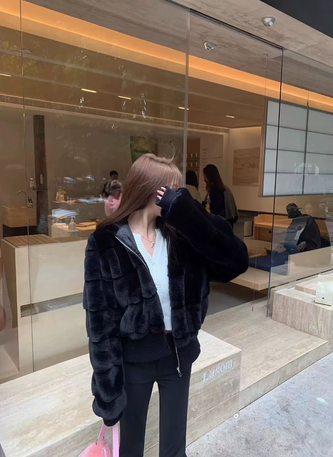 キルティングエコファージップアップフードポケット長袖ジャンパー | 詳細画像5