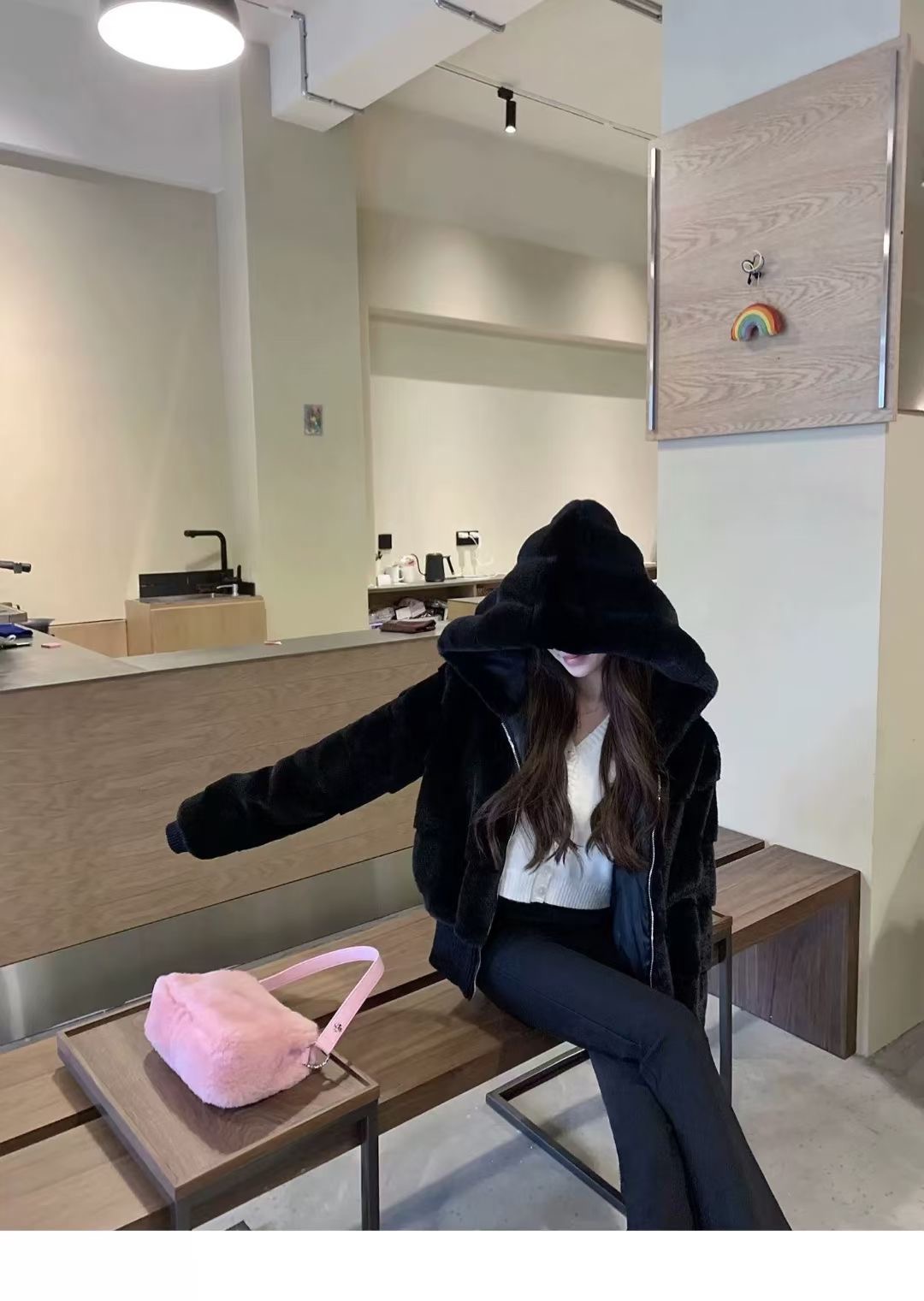 キルティングエコファージップアップフードポケット長袖ジャンパー | 詳細画像6