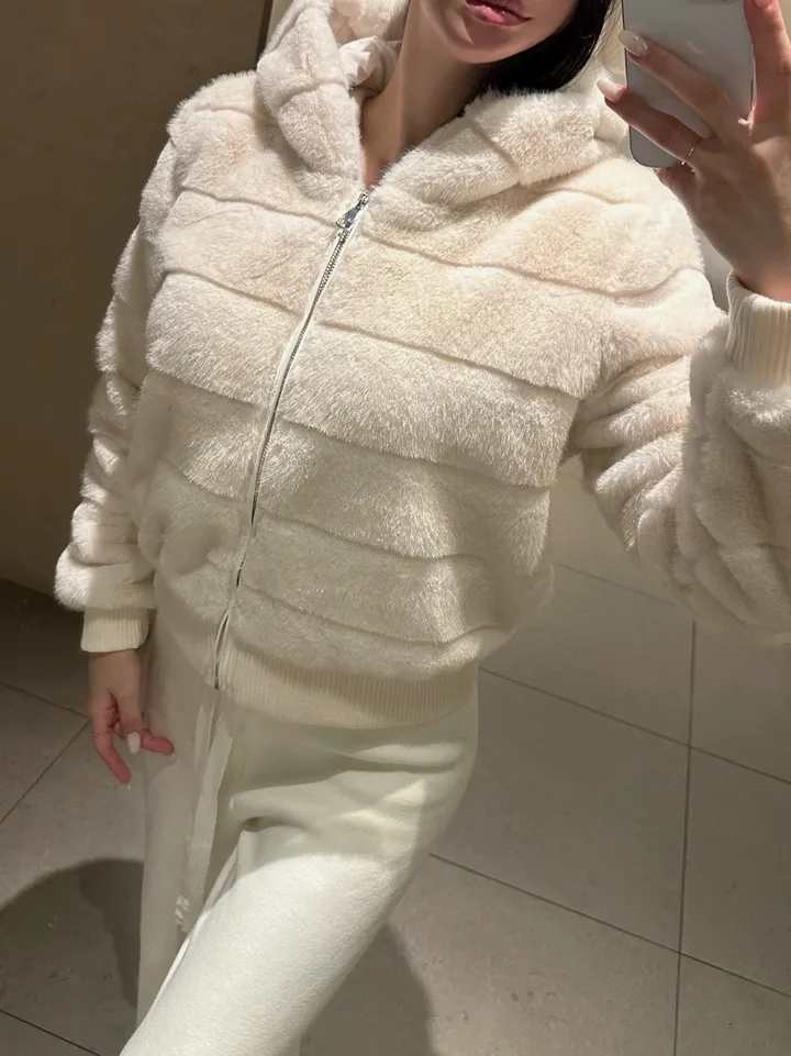 キルティングエコファージップアップフードポケット長袖ジャンパー | 詳細画像9