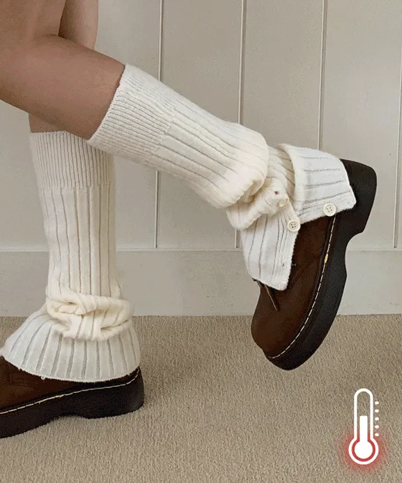 リブボタンレッグウォーマー | soo&soo | 詳細画像1