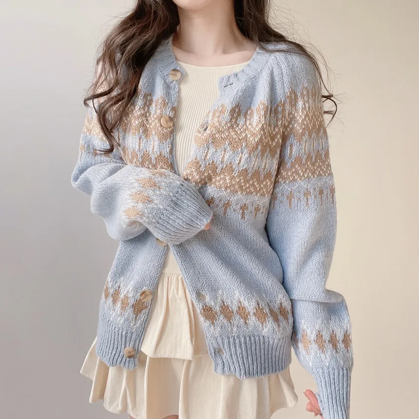 リブボートネック長袖ボーダー無地ニット2TYPE | mirangmirang | 詳細画像10