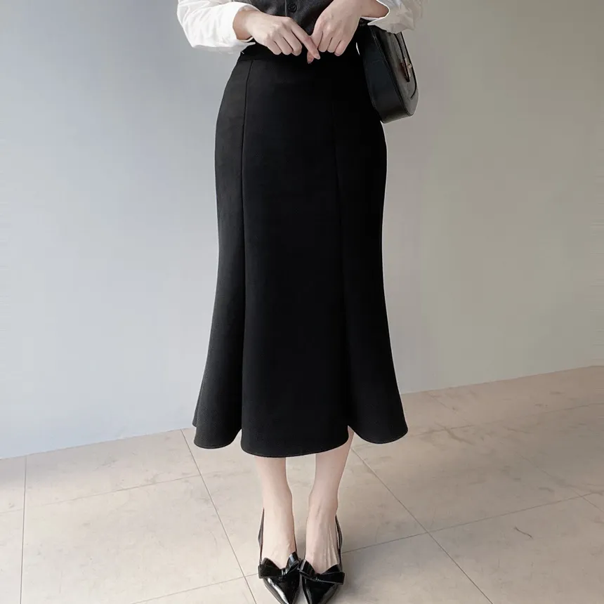 スエード調ロングマーメイドスカート | mirangmirang | 詳細画像2