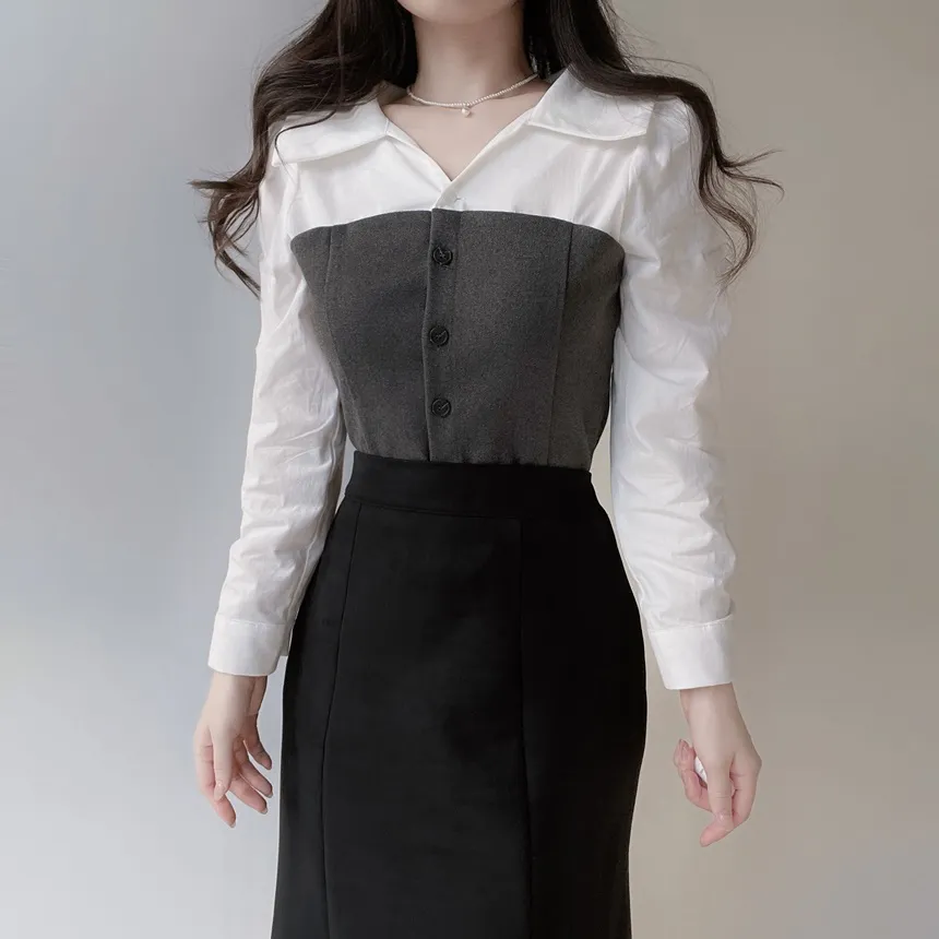 スエード調ロングマーメイドスカート | mirangmirang | 詳細画像8