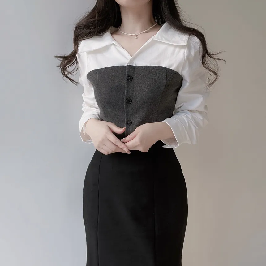 スエード調ロングマーメイドスカート | mirangmirang | 詳細画像9