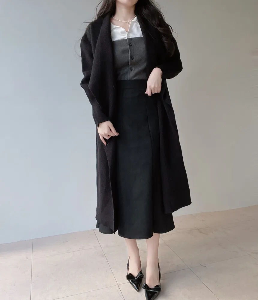 スエード調ロングマーメイドスカート | mirangmirang | 詳細画像12