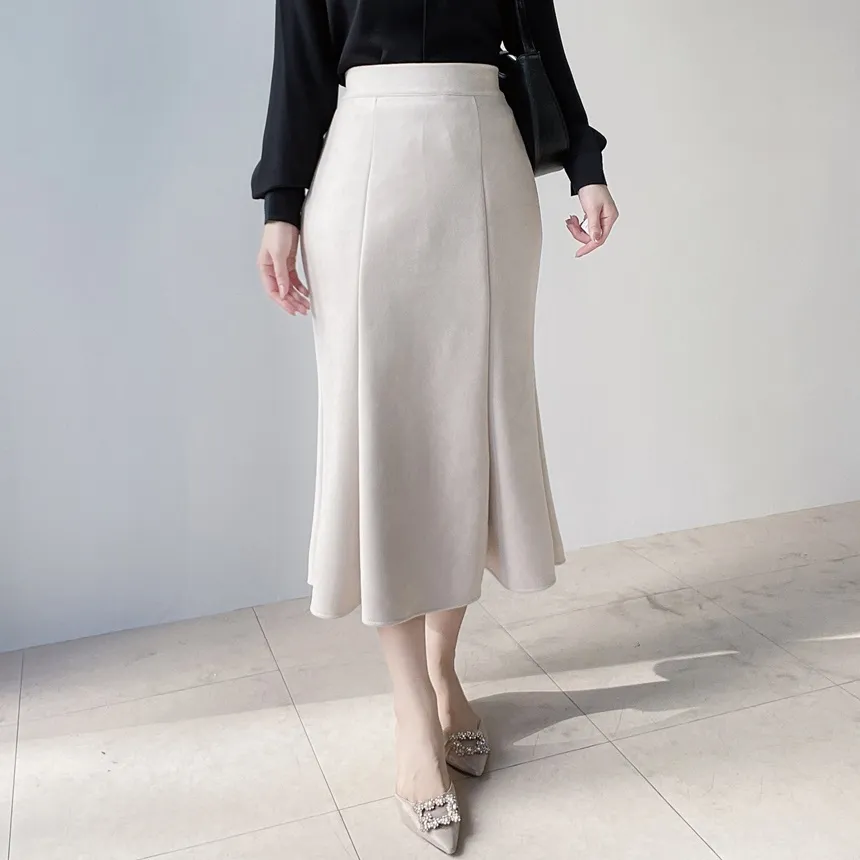 スエード調ロングマーメイドスカート | mirangmirang | 詳細画像16