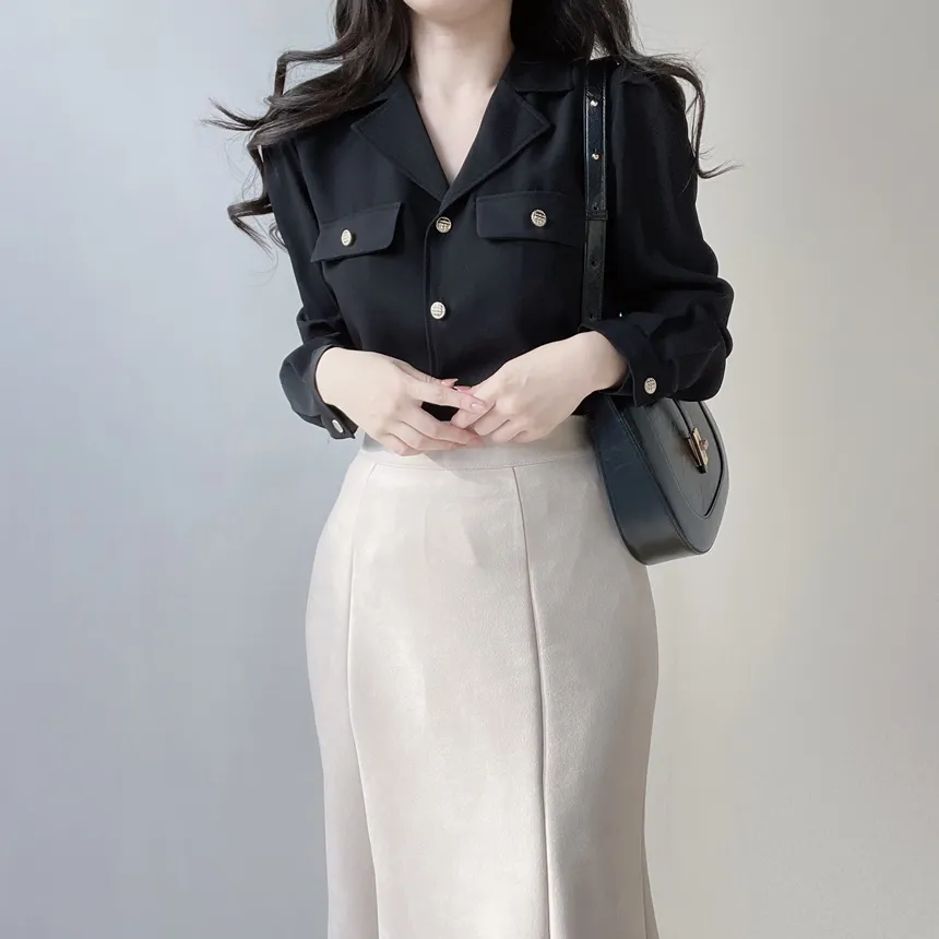 スエード調ロングマーメイドスカート | mirangmirang | 詳細画像19