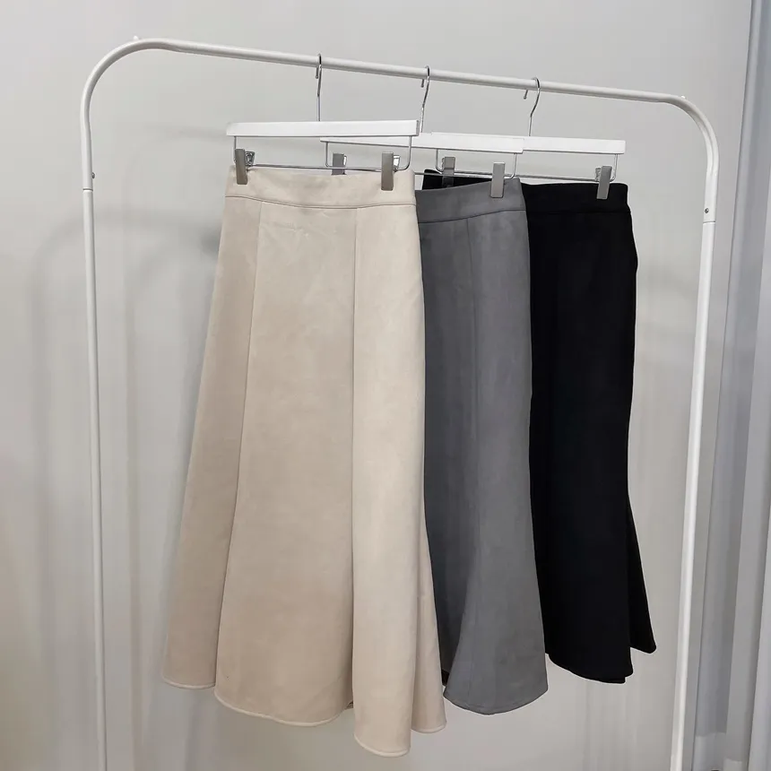 スエード調ロングマーメイドスカート | mirangmirang | 詳細画像32