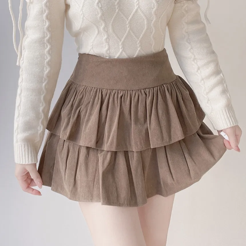 ティアードフレアミニカラースカート | mirangmirang | 詳細画像17