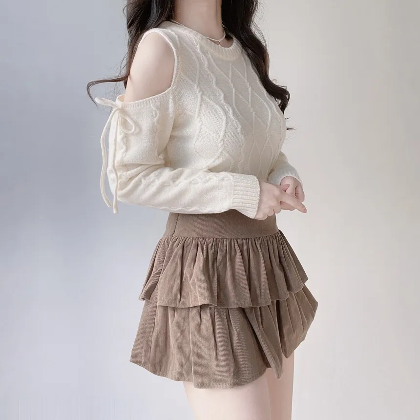 ティアードフレアミニカラースカート | mirangmirang | 詳細画像22