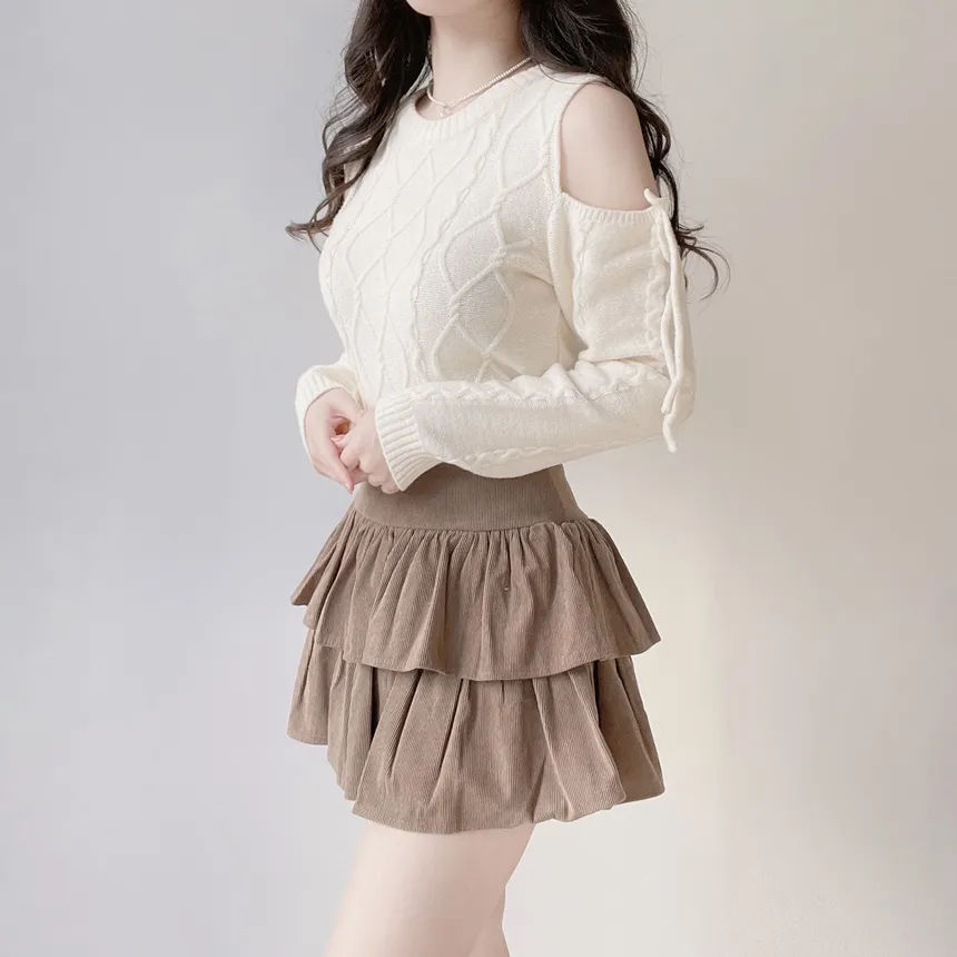 ティアードフレアミニカラースカート | mirangmirang | 詳細画像26